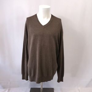 Joseph A Bank Oatmeal XL pullover sweater v-neck